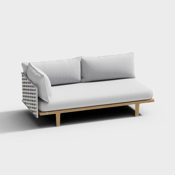 Modern Low-Poly Sofa 3D model