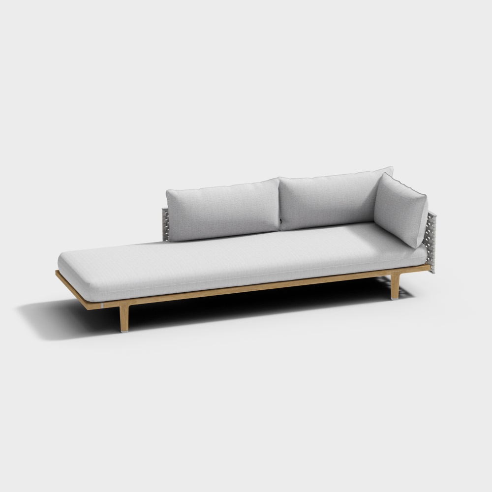 Giường ngày DEDON SEALINE kéo dài bên phải