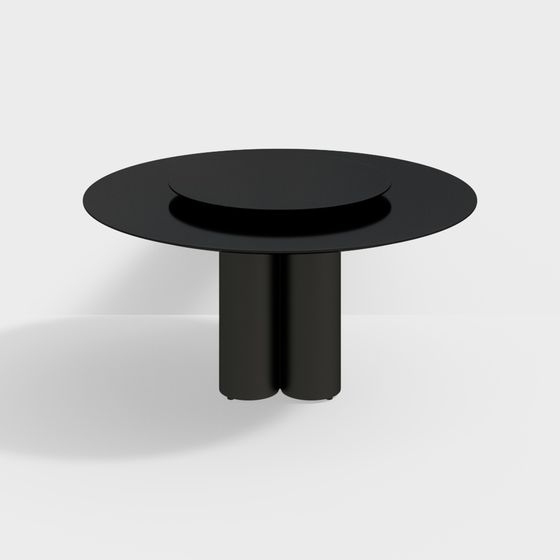 Stylish Minimalist Round Table 3D model