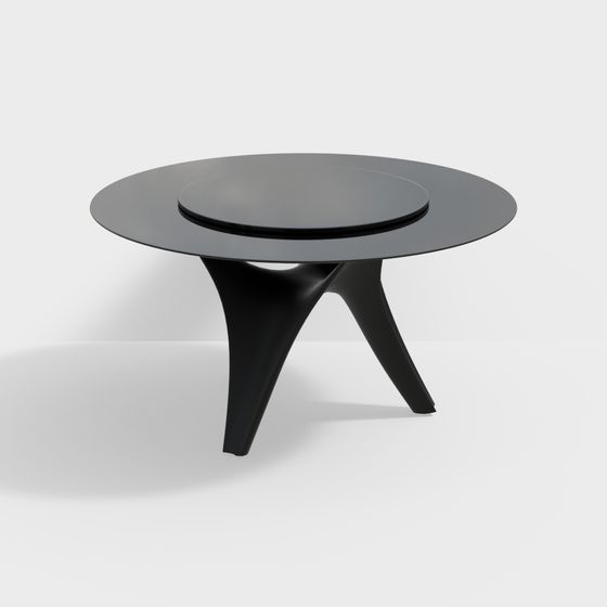 Streamlined Round Table 3D model