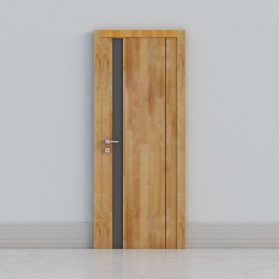 Low-Polygon Wooden Door Series 3D model