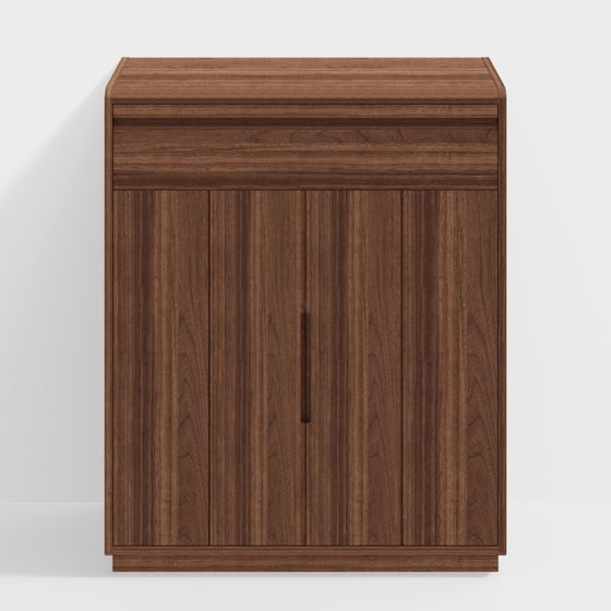 Stylish Walnut Cabinet 3D model