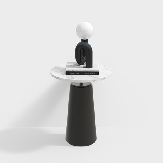 Minimalist Low-Polygon Side Table 3D model