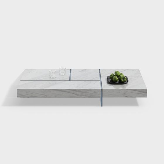 Marble Floating Coffee Table 3D model