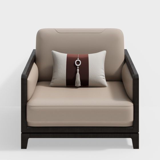 Chic Low-Poly Sofa 3D model for Modern Interiors