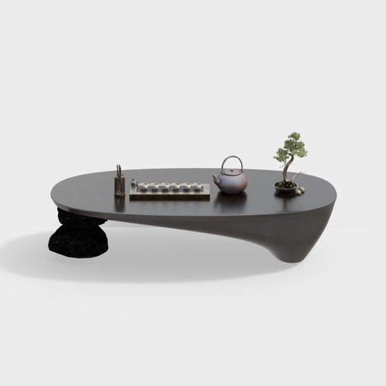 Natural Harmony Coffee Table 3D Model for Contemporary Spaces