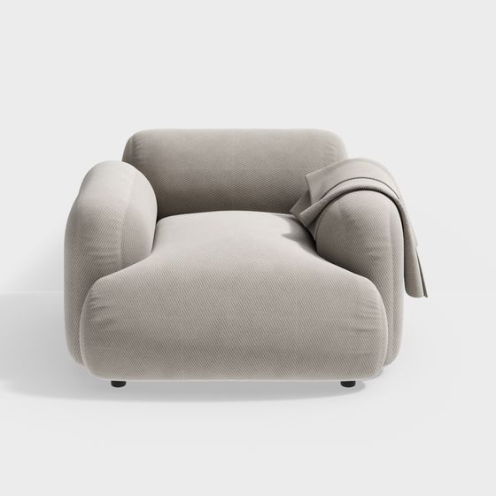 Stylish Low-Poly Sofa 3D model for Modern Interiors