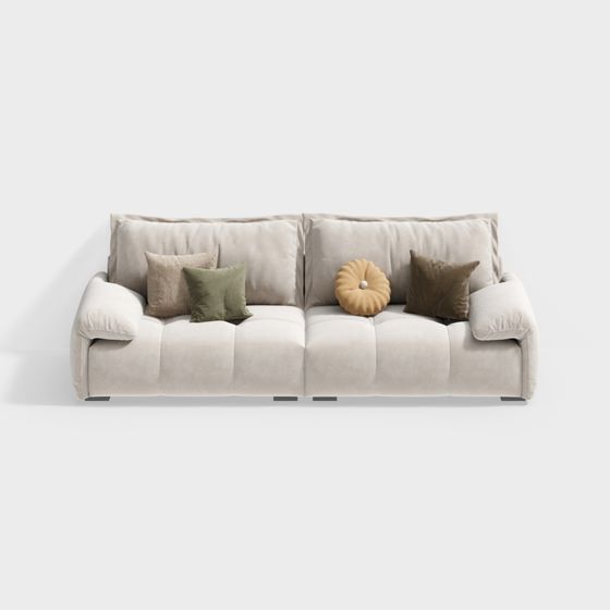 Cozy Comfort Low-Poly Sofa 3D model