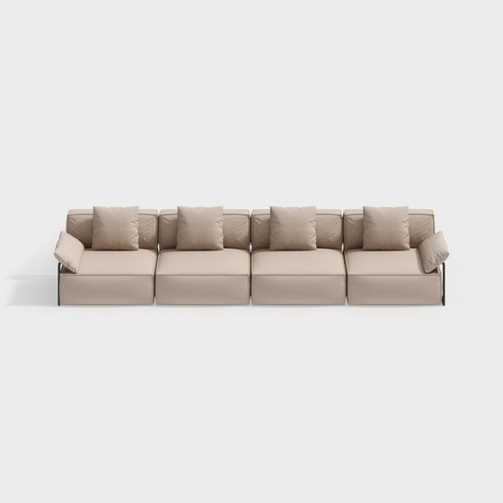 Stylish Modular Sofa 3D model for Contemporary Spaces