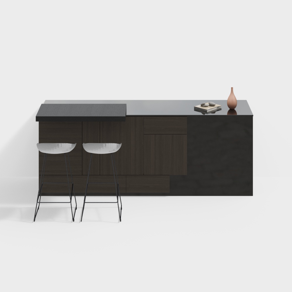 Conjunto de mesa y sillas de isla moderna