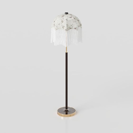 Charming Floral Floor Lamp 3D model for Interiors