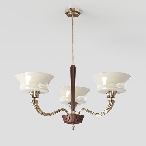 Vintage Glam Chandelier 3D model