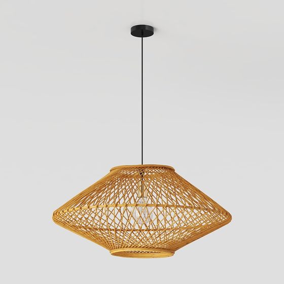 Elegant Low-Poly Chandelier 3D model