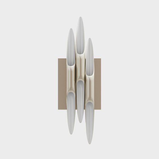 Elegant Low-Poly Glowing Wall Lamp 3D model for Modern Interiors