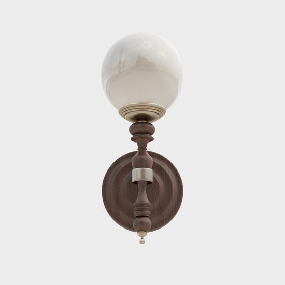 Vintage Wall Lamp 3D model with Elegant Design