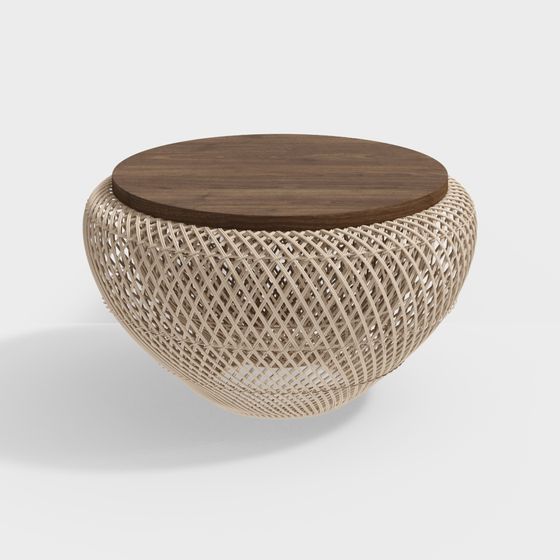 Golden Minimalist Style Coffee Table 3D Model for Contemporary Living