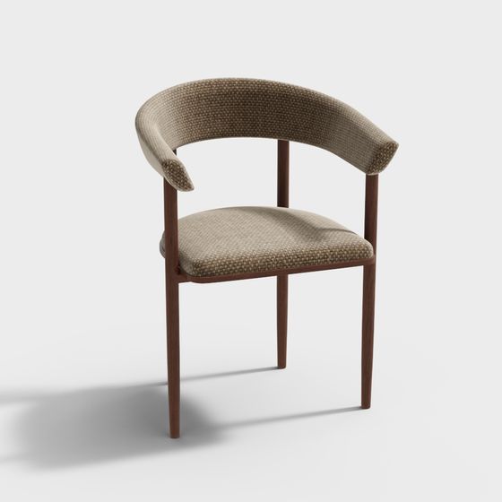 Stylish Low-Poly Armchair 3D model