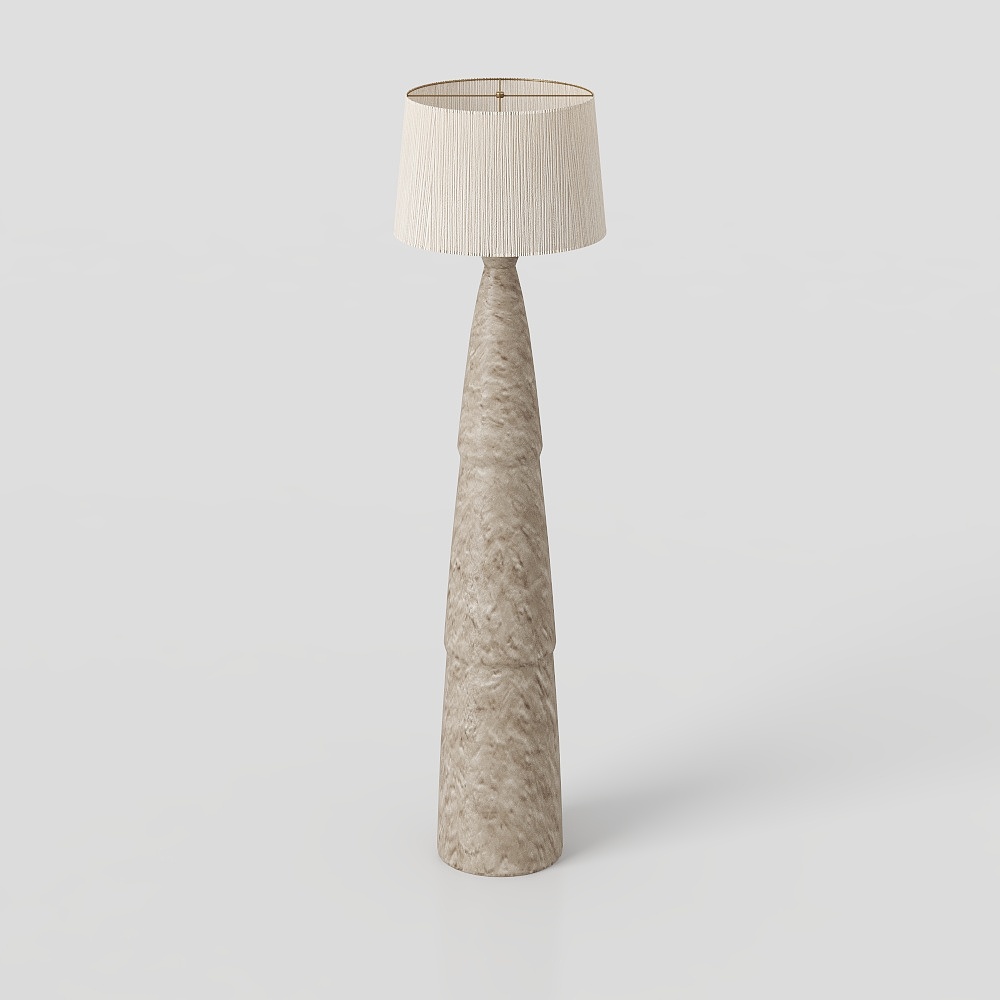 Elegant Low-Poly Marble Lamp 3D Model – Minimalist Design