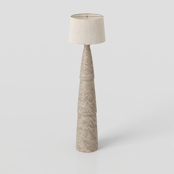 Elegant Low-Poly Marble Texture Lamp 3D model