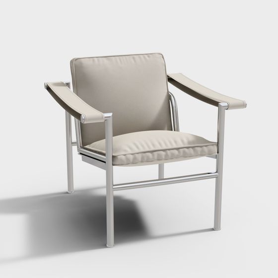 Elegant Urban Lounge Chair 3D model for Modern Spaces