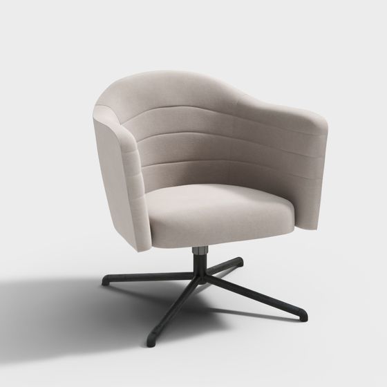 Streamlined Swivel Chair 3D model