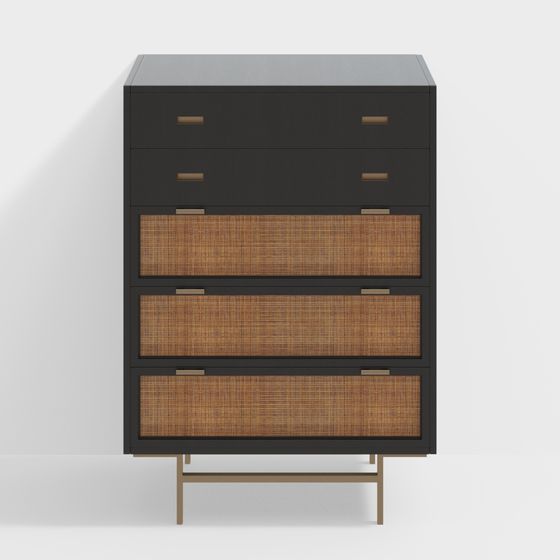 Urban Minimalist Chest of Drawers 3D model