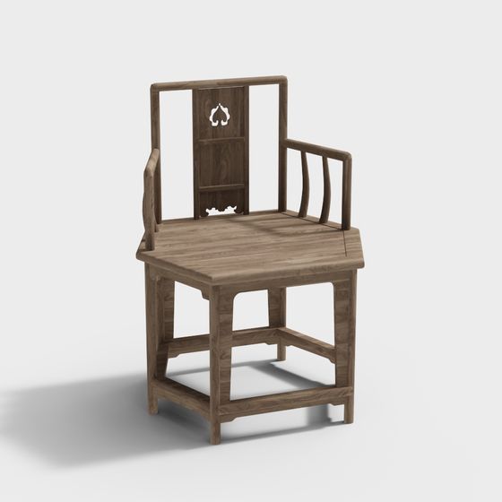 Elegant Traditional Chair 3D model for Creative Projects