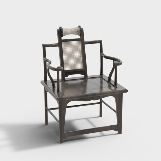 Vintage Armchair 3D model with Intricate Design