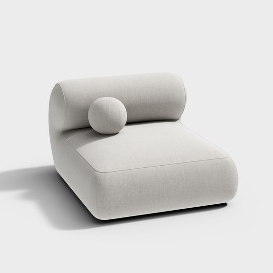 Sleek Sofa 3D Model for Modern Interiors