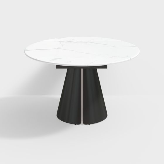 Elegant Round Table 3D Model for Creative Spaces