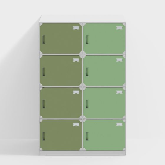 Stylish Campus Storage Locker 3D model
