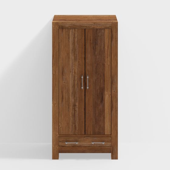 Minimalist 3D Wardrobe Model for Modern Interiors
