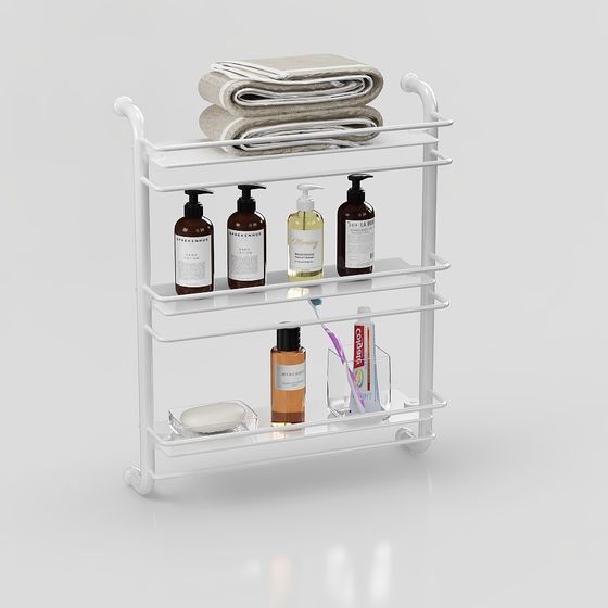 Stylish Bathroom Trolley 3D model for Modern Spaces
