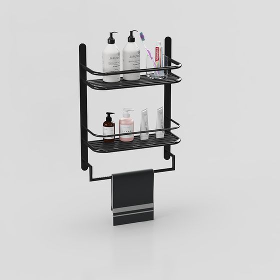 Modern Minimalist Bathroom Shelf 3D model