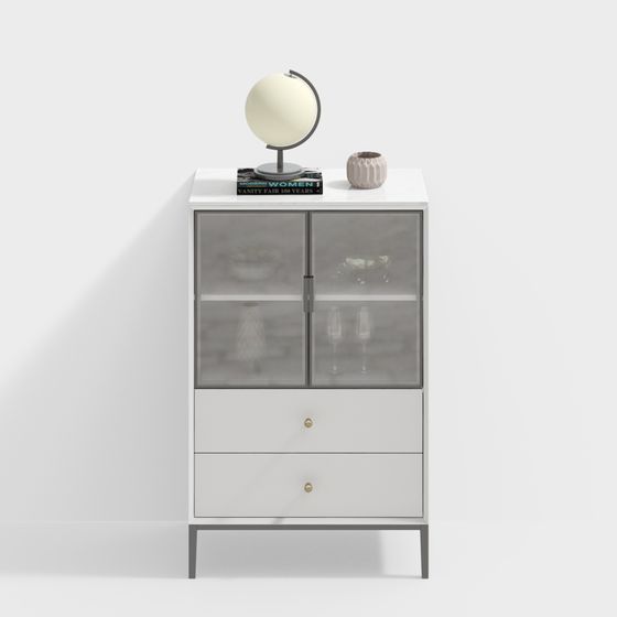 Modern Side Cabinet in Gray
