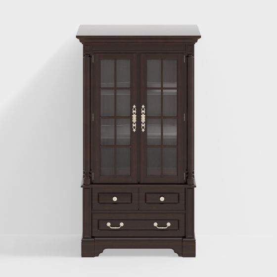 Vintage Cabinet 3D Model for Modern Art Spaces