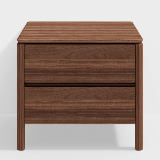 Sleek Nightstand 3D model for Modern Interiors