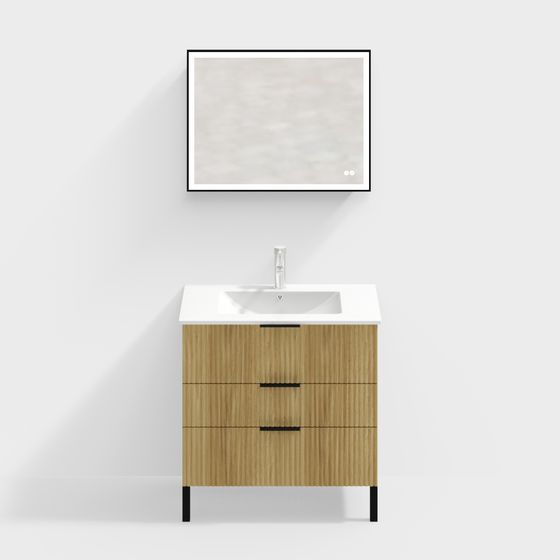 Modern Minimalist Bathroom Cabinet 3D model