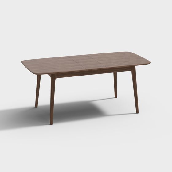 Elegant Low-Polygon Dining Table 3D model