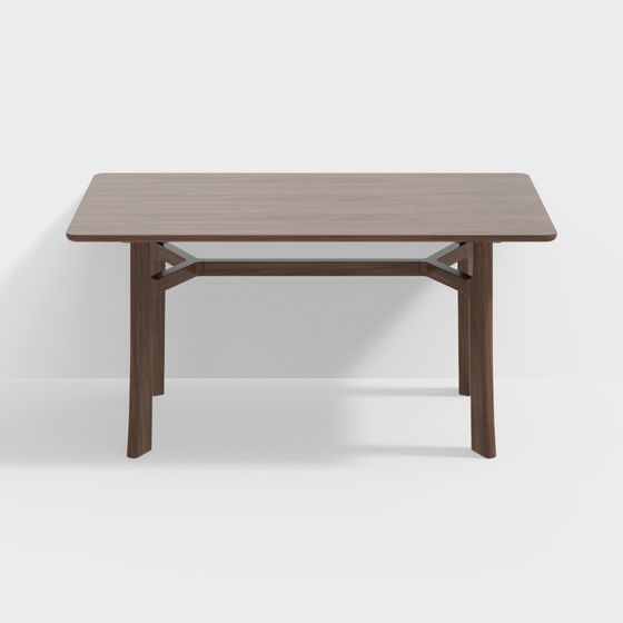 Stylish Low-Polygon Dining Table 3D model