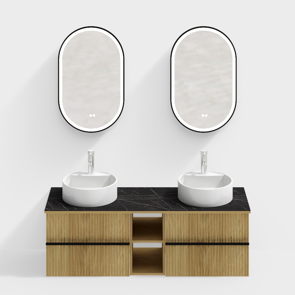 150 Massivholz Badezimmer Schrank