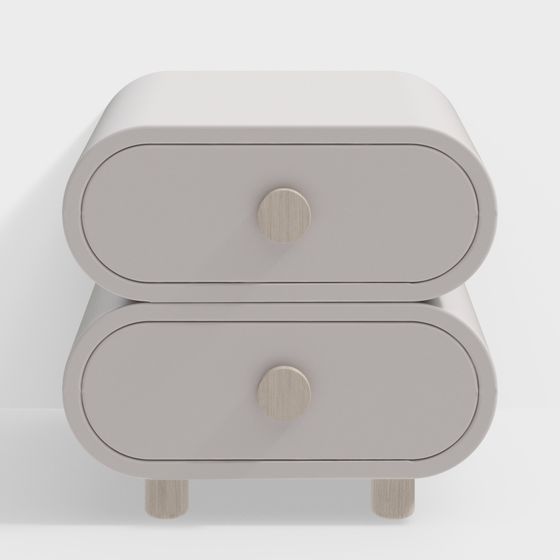 ตู้หัวเตียงสไตล์ครีมสมัยใหม่