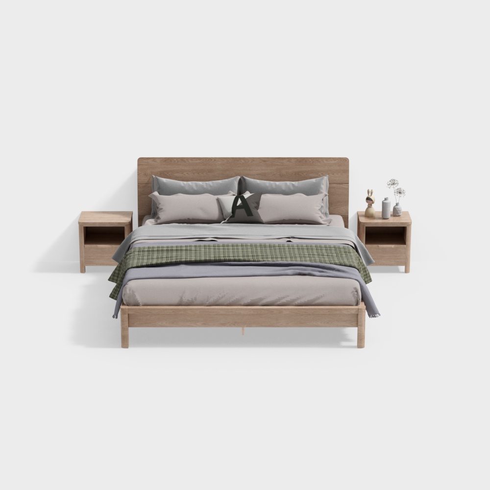 Ensemble de lit double scandinave