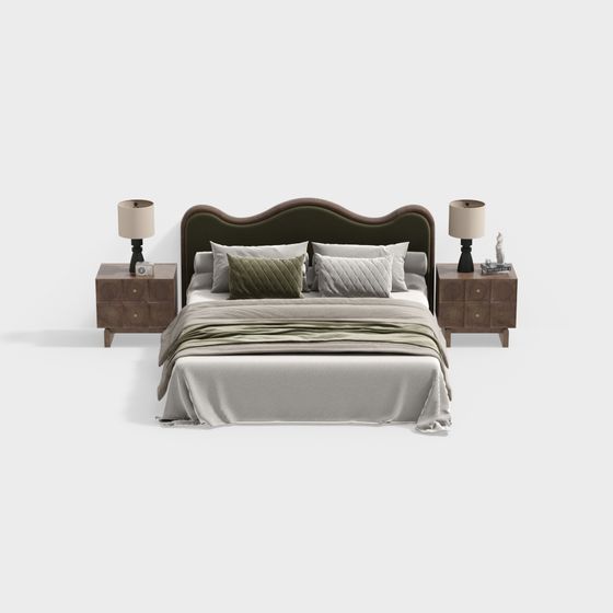 Cozy Retreat Bed 3D model