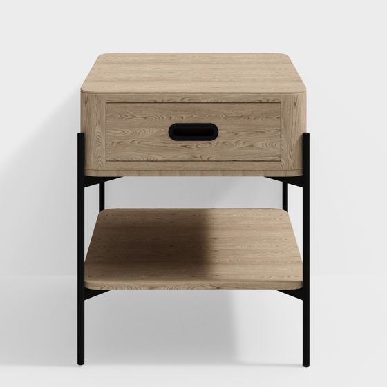 Una Mesa de Noche Simple en Estilo Wabi-Sabi