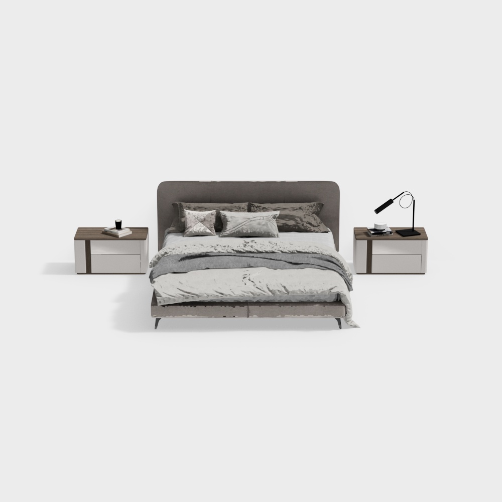 Modern Double Bed Set