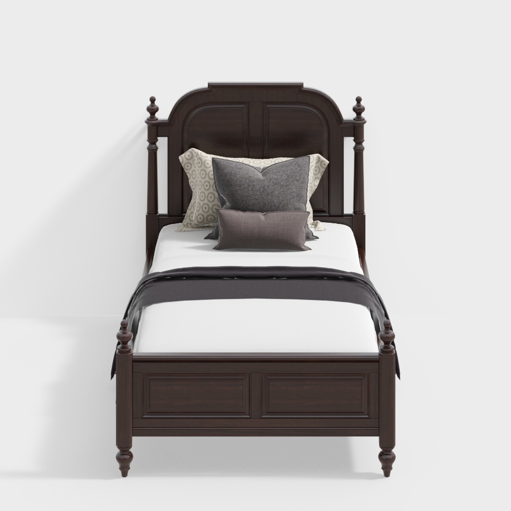 American Solid Wood Single Bed