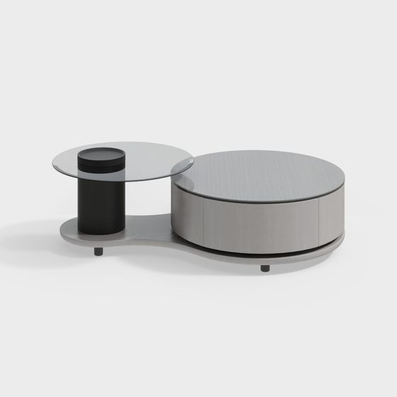 Sleek Low-Poly Coffee Table 3D model