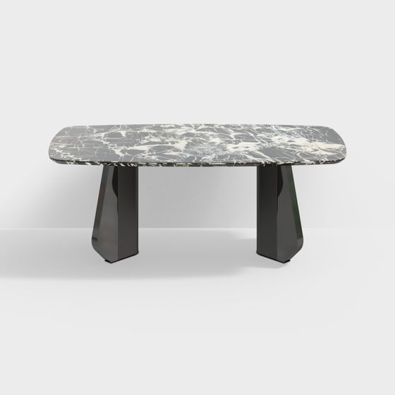 Urban Marble Table 3D model for Creative Projects