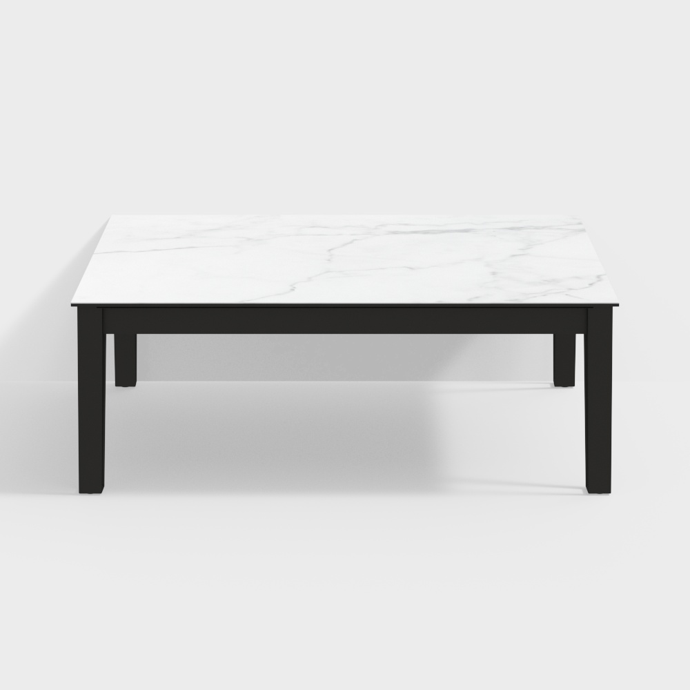 Mesa moderna de café con tapa de mármol